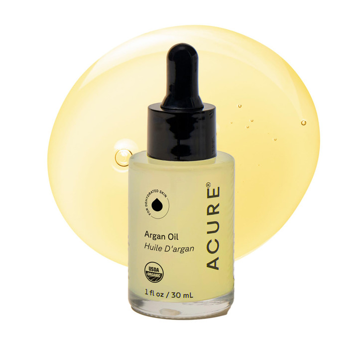 Acure The Essentials Argan Oil - Organic Argan Oil for Hair & Skin, Pure Nourishing Moisture Treatment for Face & Body, Carrier Oil for Essential Oil