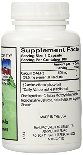 NCI Advanced Research Dr. Hans Nieper 2AEP Calcium Capsules, 100 Count