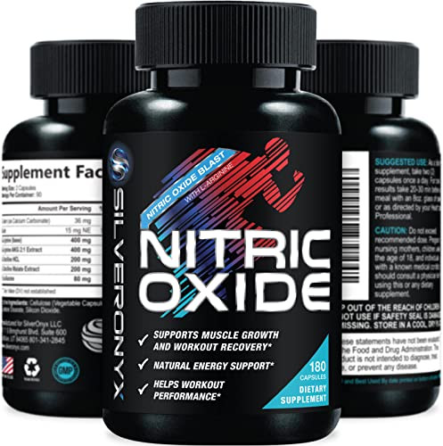 Extra Strength Nitric Oxide Booster - 3X Strength L-Arginine, Citrulline, & Beta Alanine - Premium Nitric Booster Natural Energy, Muscle & Heart Supp