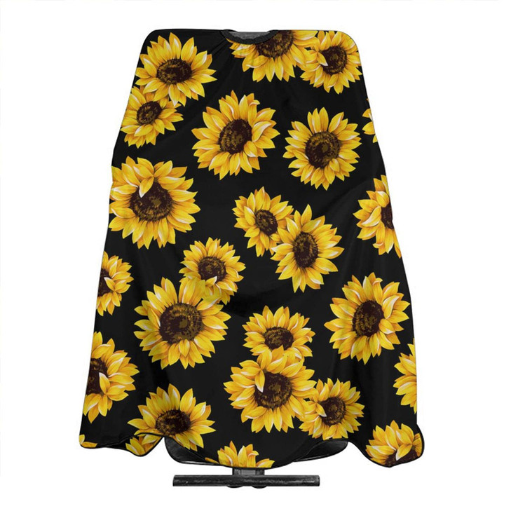 ONE TO PROMISE Sunflower Barber Cape Beautiful Sunflower Hair Cut Salon Cape,Hair Stylist Hairdresser Styling Cape,Waterproof Haircut Apron Cover up