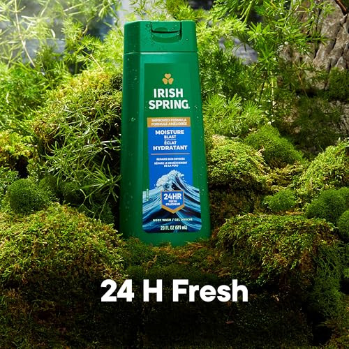 Irish Spring Moisture Blast Body Wash for Men, 20 Fl Oz (Pack of 2)