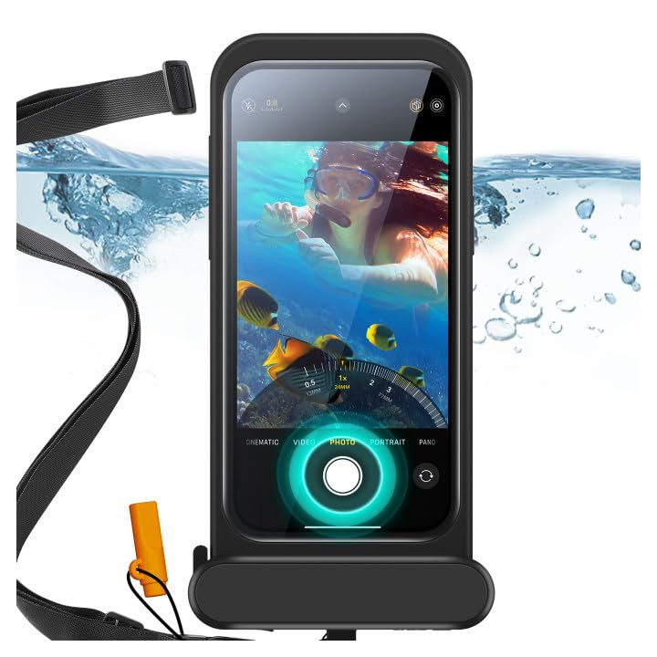 ESR Waterproof Phone Pouch for iPhone 15 Pro Max /14 Pro Max, Underwater Touch Sensitivity, IPX8 Floating Waterproof Cellphone Case with Lanyard, Dry