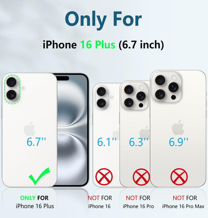 FNTCASE for iPhone 16 Plus Case: Military Grade Drop Proof Protection Mobile Cover with Kickstand | Matte Textured Rugged Shockproof TPU | Protective
