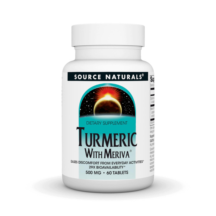 Source Naturals Turmeric with Meriva, Eases Discomfort from Everyday Activities* - 500mg, 60 Tablets