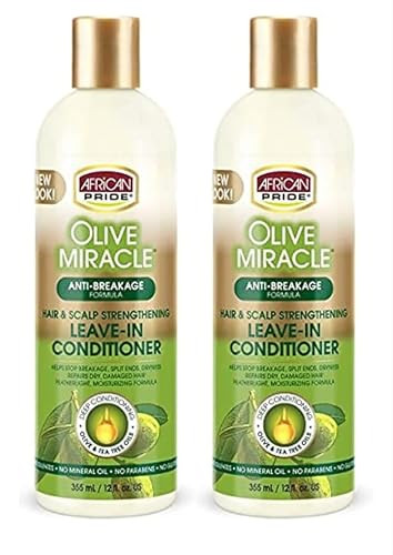 African Pride Olive Miracle Conditioner Leave-In 12 Ounce (354ml) (2 Pack)