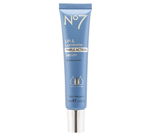 No7 Lift & Luminate Triple Action Face Serum - Collagen Peptide Anti Wrinkle Serum + Brightening Emblica & Vitamin C Face Serum + Pro Retinol Skin Fi