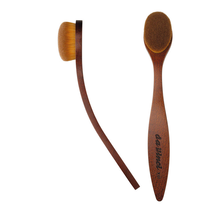 da Vinci Cosmetics Series 925 with Face Brush/Custom Kebony Wood Handle/Extra Fine Synthetic Fibers, Size 11, 0.5 Pound