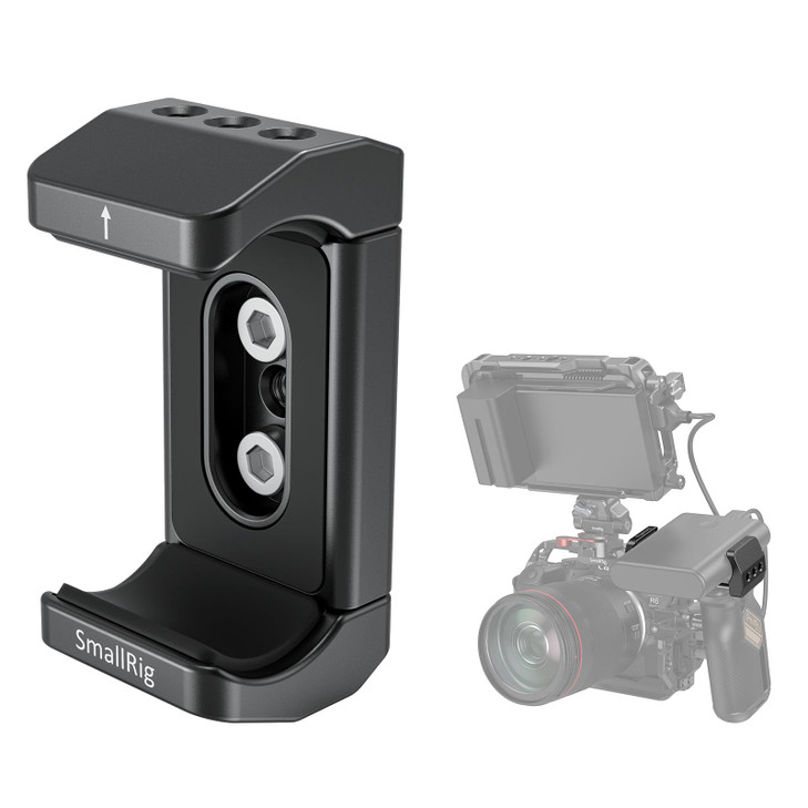 SmallRig Aluminum Power Bank Holder, Powerbank Mount Clamp Compatible with Width Range: 53 mm84 mm (2.13.3 inches) and Thickness Range: 0 mm18 mm