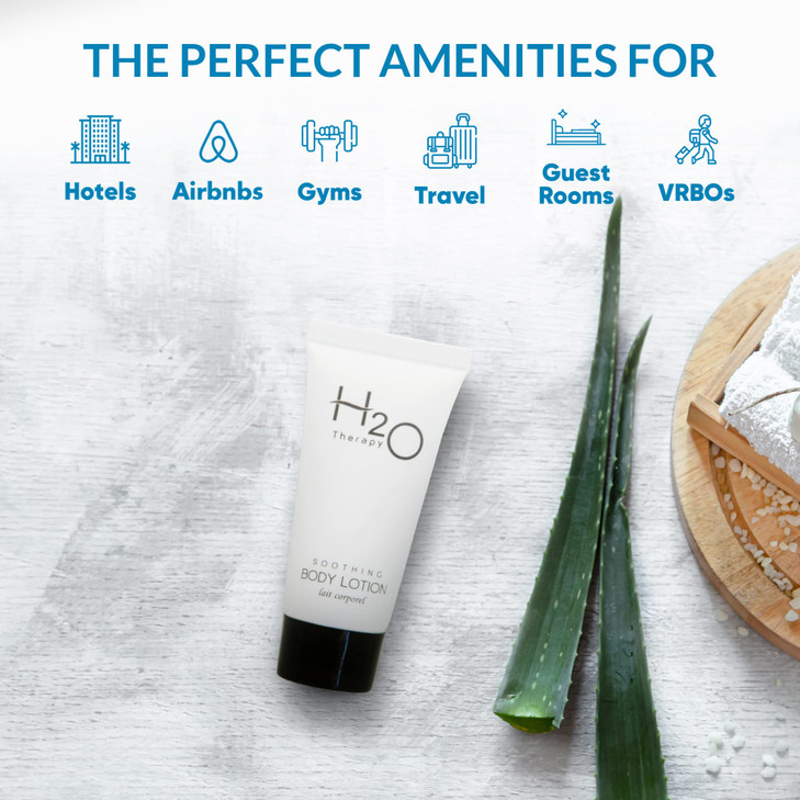 Travel Size Hotel Body Lotion 20 Count 0.85 oz Bottles Guest Amenities for Hotels Vacation Rentals and Short Term Rentals Paraben Free Green Tea Scen