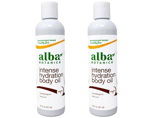 Alba Botanica Hawaiian Body Oil Kukui Nut 8.5 Ounces 2 Pack