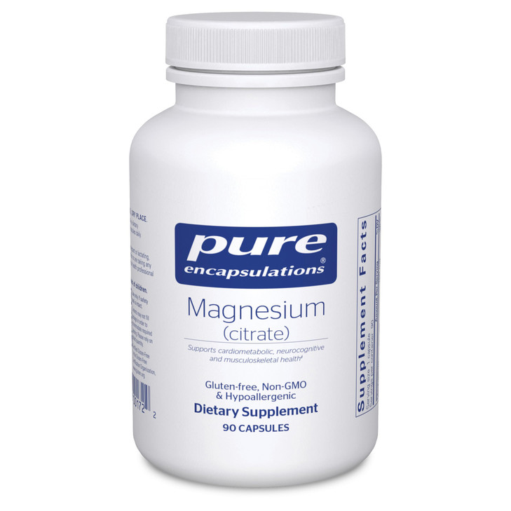 Pure Encapsulations Magnesium (Citrate) - Supplement for Sleep, Heart Health, Cognitive Health, Bone Health, Energy, Muscles, and Metabolism* - with