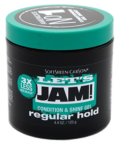 Lets Jam Condition & Shine Gel Regular Hold 4.4 Ounce Jar (130ml) (3 Pack)