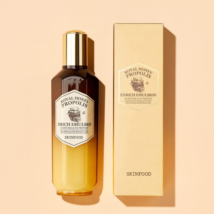 SKINFOOD Royal Honey Essential Emulsion 160ml (5.41 fl.oz.) - Concentrated Aged Honey Skin Nourishing & Hydrating Essential Emulsion, Skin Moisturizi