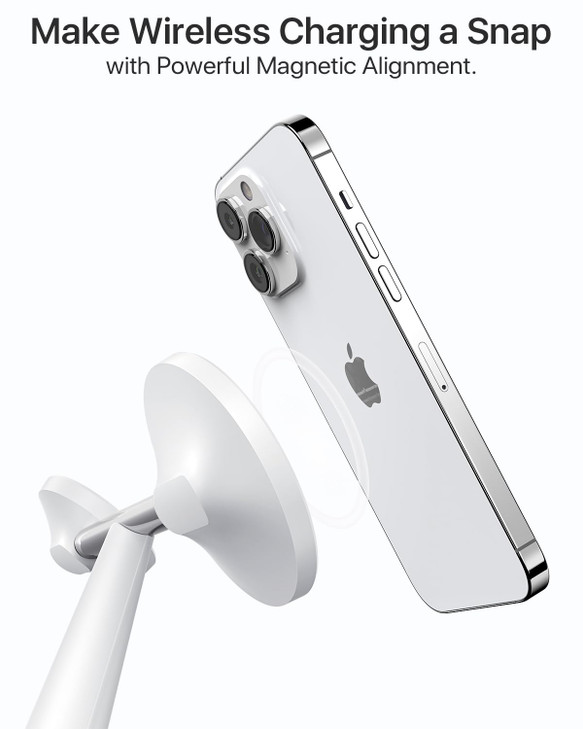 QTlier 3 in 1 Charger for MagSafe, Wireless Charging Station, Compatible with MagSafe Charger for iPhone 16 15 14 13 12 Series, AirPods Pro/3/2, 5W f