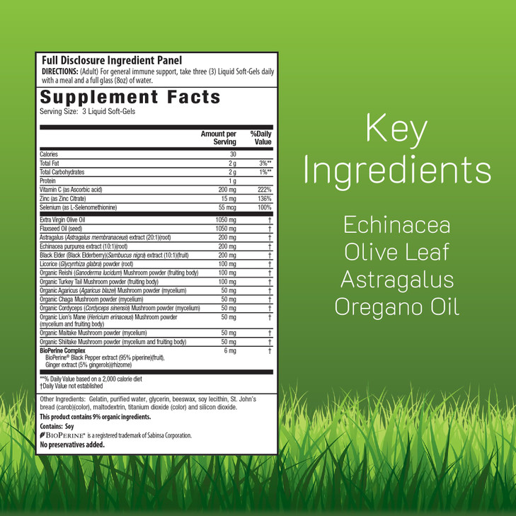 Irwin Naturals Immuno-Shield All Season Wellness for Body's Natural Defense System - 100 Liquid Softgels