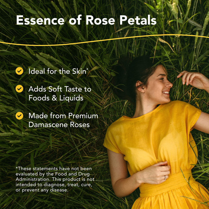 NORTH AMERICAN HERB & SPICE Essence of Rose Petals - 12 fl. oz. - Aromatic, Soothing & Oxygen-Rich, Premium Damascene Rose - Ideal for Skin - Non-GMO