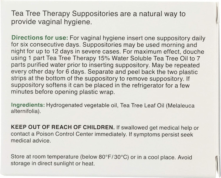 Tea Tree Therapy Suppository - 6 Count (Pack of 3)