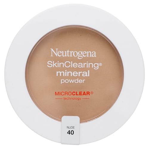 Neutrogena SkinClearing Pressed Mineral Powder Compact for Acne Prone Skin, Oil Absorbing Acne Makeup with Salicylic Acid helps to Cover, Treat & Pre