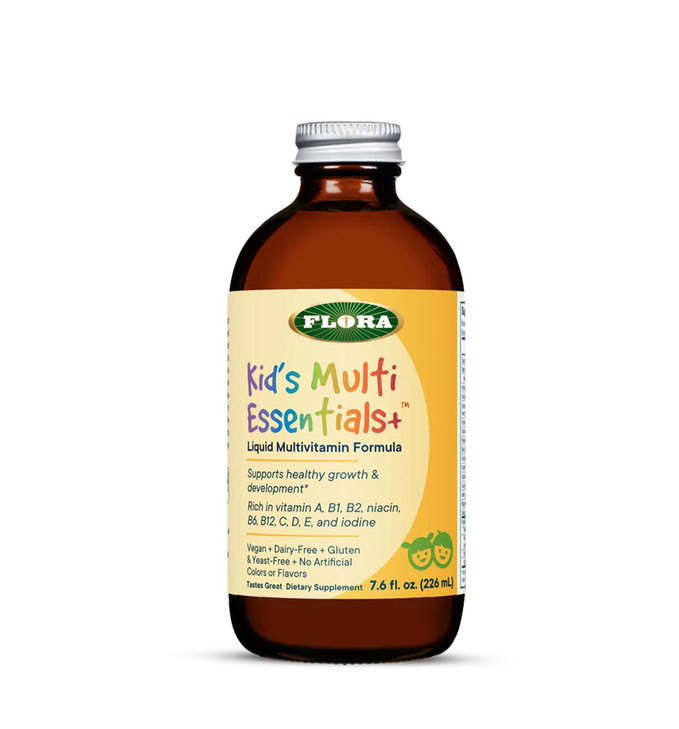 Flora - Kids Multi Essentials+, Liquid Multivitamin Formula, 13 Essential Vitamins & Minerals, 7.6 Fl Oz