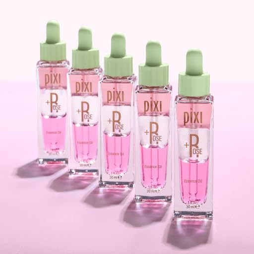 Pixi Beauty +Rose Essence Oil | Tri-Phase Nourishing Essence Oil | Rose Flower Nourishes Skin | Revitalize & Prep For Makeup | 1.00 Fl Oz