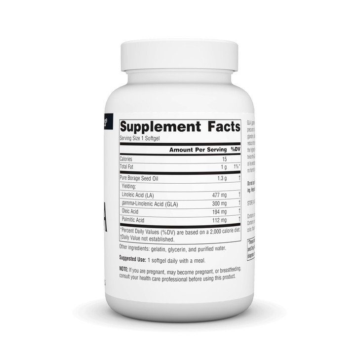 Source Naturals Mega-GLA 300 - Borage Seed Oil That is Hexane-Free - 60 Softgels