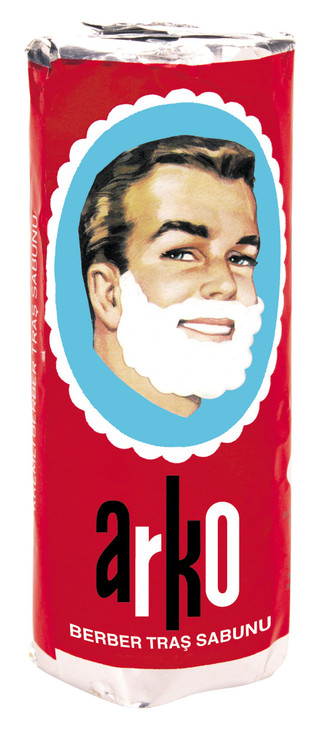 Arko Men Face Shaving Soap Stick, Sensitive skin shave cream, White, ( Pack Of 12 )