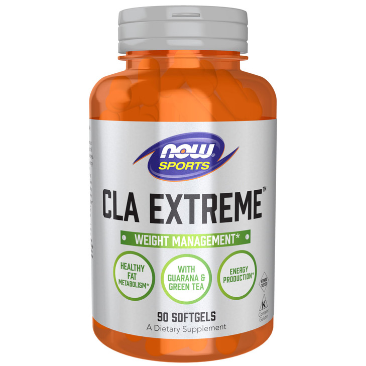 NOW Foods Sports Nutrition, CLA Extreme (Conjugated Linoleic Acid) With Guarana & Green Tea, 90 Softgels
