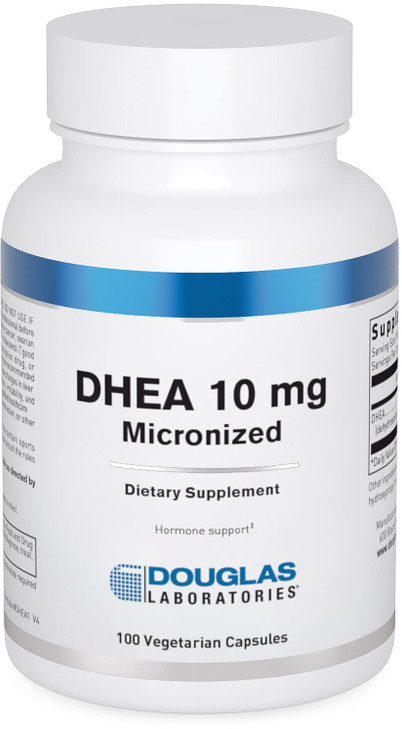 Douglas Laboratories DHEA 10 mg Capsules - Micronized - Supports Hormone Balance, Immunity, Brain, Bone Health & Metabolism* - Non-GMO - 100 Vegetari