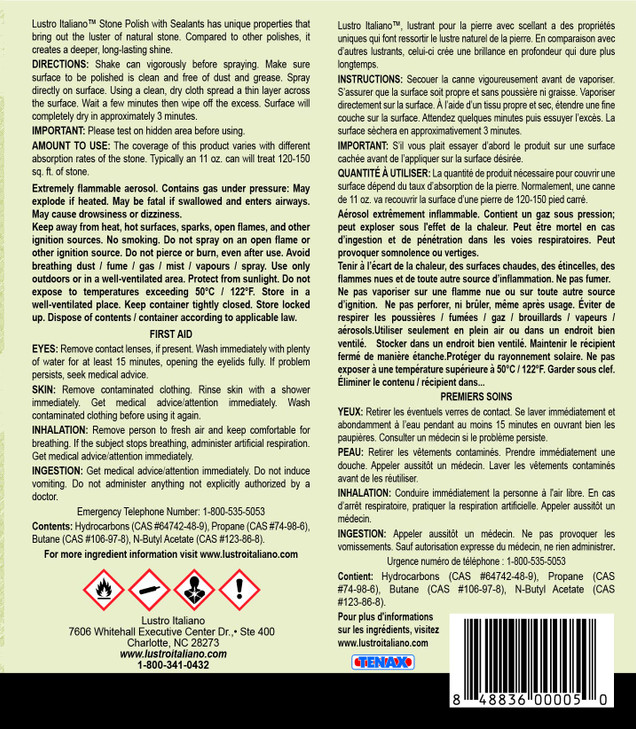Lustro Italiano Stone Polish, 11 oz.