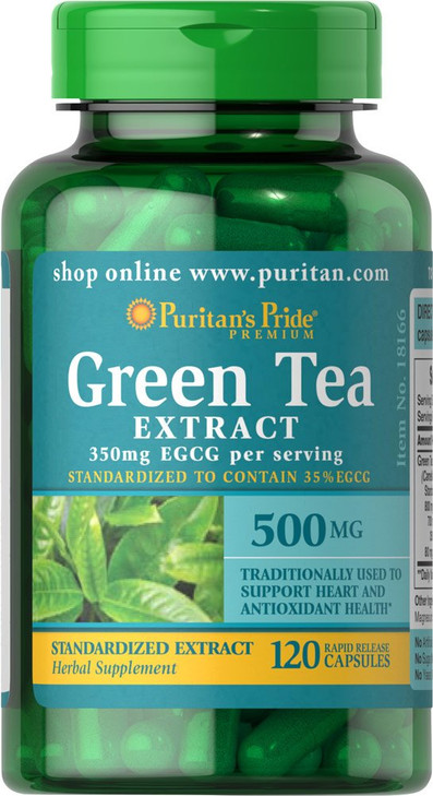 Puritan's Pride Green Tea Extract 500 mg-120 Capsules