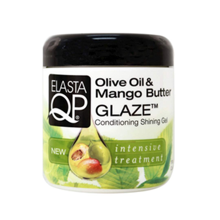 ELASTA QP Olive Oil & Mango Butter Glaze (3 Pack) - For Softer Fuller Looking Hair, Intensive Treatment, Strengthens, Thermal Protecting, Moisturizin