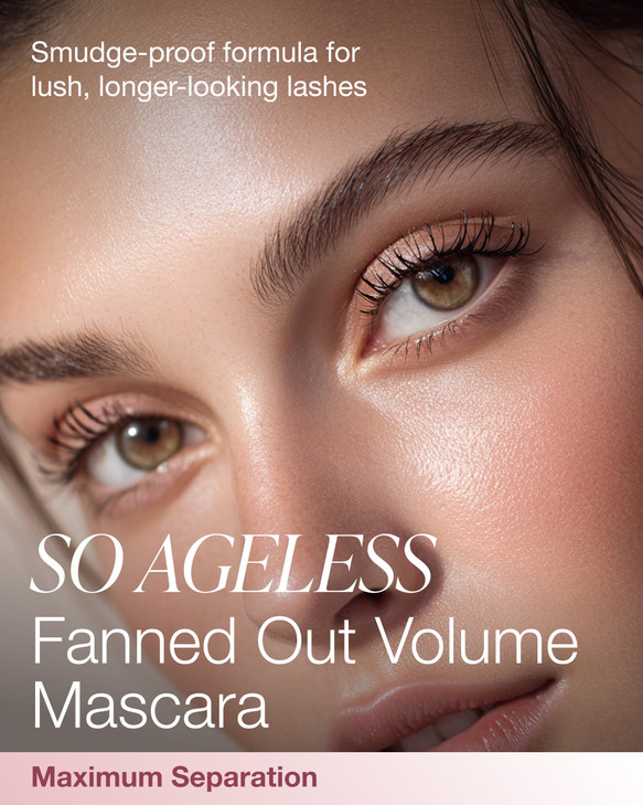 Mineral Fusion So Ageless Fanned Out Volume Mascara (Black) - Conditioning Formula For Look of Thicker, Longer Lashes - Hypoallergenic With Peptides