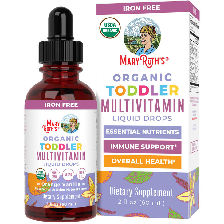 MaryRuth's Toddler Multivitamin | Vitamin A C D E B6 B12 Zinc | Healthy Growth Support | Immunity | Bone Health | Cognitive Function | Organic | Suga