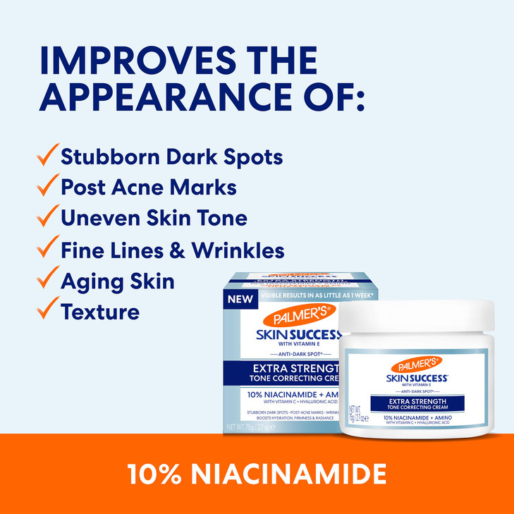 Palmer's Skin Success Extra Strength Tone Correcting Face Cream, 2.7 Fl Oz, Dark Spot Corrector for Discoloration, Age Spots and Post-Acne Marks