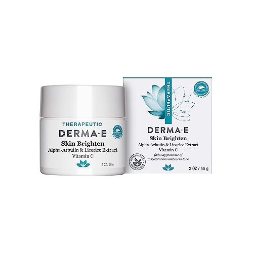 Derma E Skin Brightening Cream  Lightening Cream for Dark Spots  Natural Face and Body Brightener for Age Spots, Hyperpigmentation and Uneven Skin