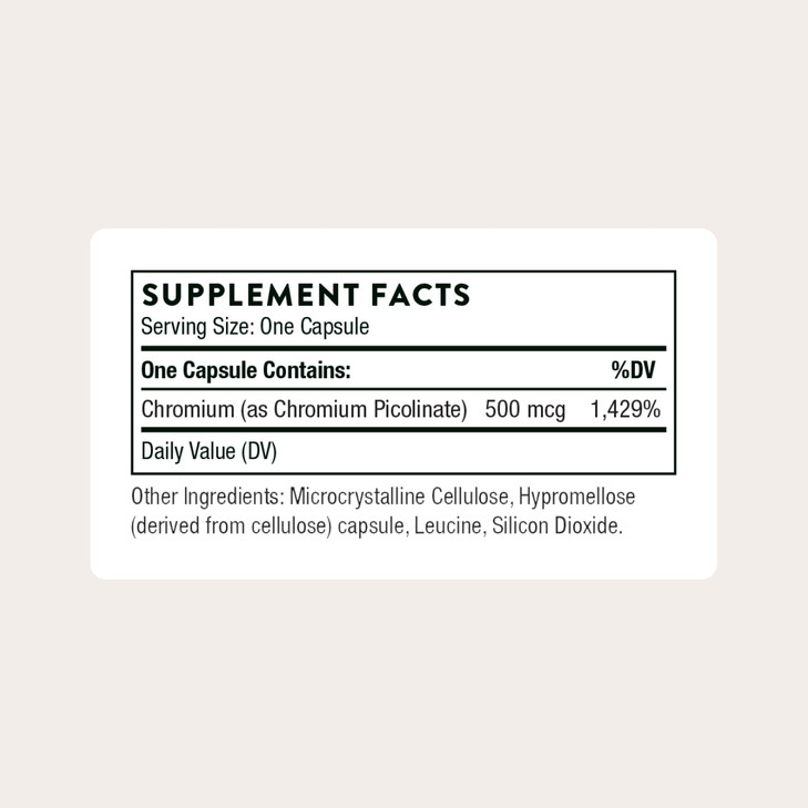 THORNE Chromium Picolinate - Essential Mineral Supplement for Healthy Metabolism Support* - Supports Carbohydrate Cravings* - Dairy, Soy & Gluten-Fre
