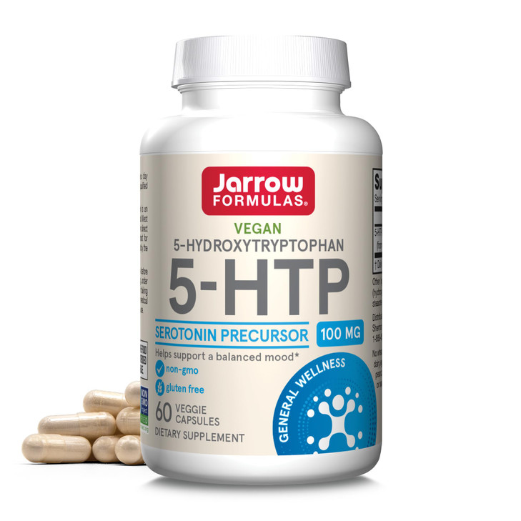 Jarrow Formulas® 5-HTP, 100 mg, Serotonin Precursor, 60 Veggie Capsules, 60 Day Supply