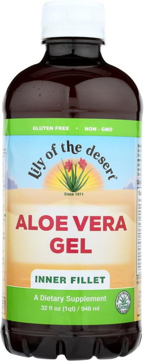 Lily of The Desert Aloe Vera Gel Organic Liquid 32 oz (Pack of 1)