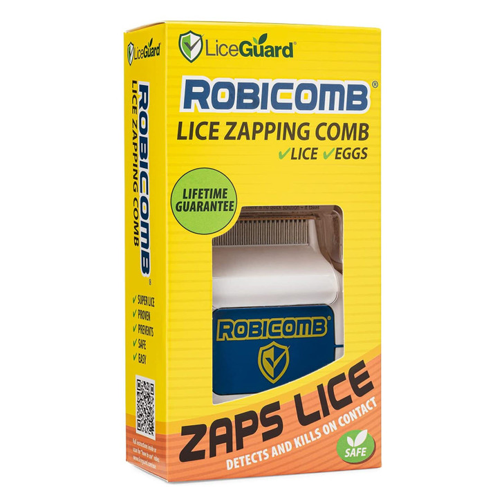 LiceGuard RobiComb Electronic Head Lice Comb, Gentle Lice Treatment for Kids & Adults, Clinically Tested Zapping Nit Comb Detects & Kills Super Lice