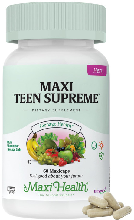Teen Vitamins for Girls 12-17 - Teen Multivitamin Supreme with D3, Iron, Calcium, Biotin, Digestive Enzymes  Teenager Girl Multi Vitamins for Energy