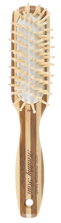 Olivia Garden Healthy Hair Eco-Friendly Bamboo Ionic Massage Hair Brush HH-2 (Paddle Narrow)
