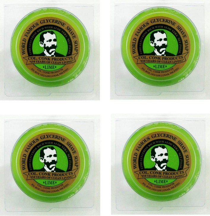 Col. Ichabod Conk Glycerin Soap (Lime 4 Pack),Multi-colored, 2 oz