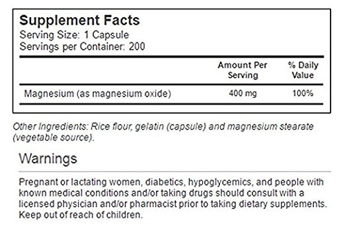 Vitacost Magnesium - 400 mg - 200 Capsules