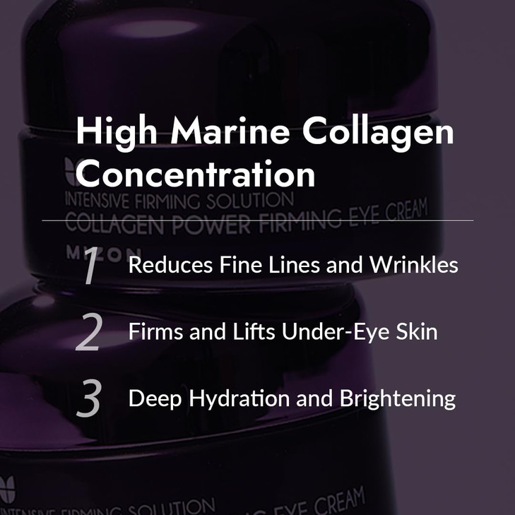 MIZON Collagen Power Firming Eye Cream, Collagen, Anti-wrinkle, elastin booster, Moisturizing, skin elasticity with Hyaluronic Acid. (25ml, 0.84 FL o