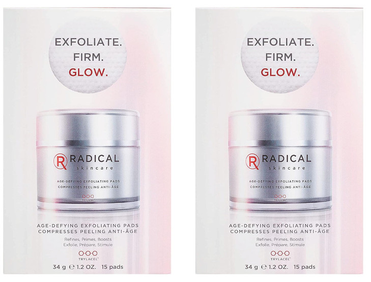 Radical Skincare Age Defying Exfoliating Pads Removes Dead Skin, Evens and Brightens Skin Tone for Radiant Glow | For All Skin Types Including Sensit