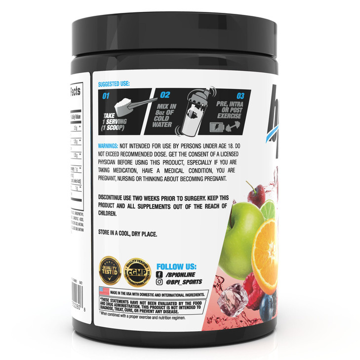 BPI Sports Best Aminos - BCAA Powder Post Workout & Glutamine Recovery Drink with Branched Chain Amino Acids for Hydration & Recovery, for Men & Wome