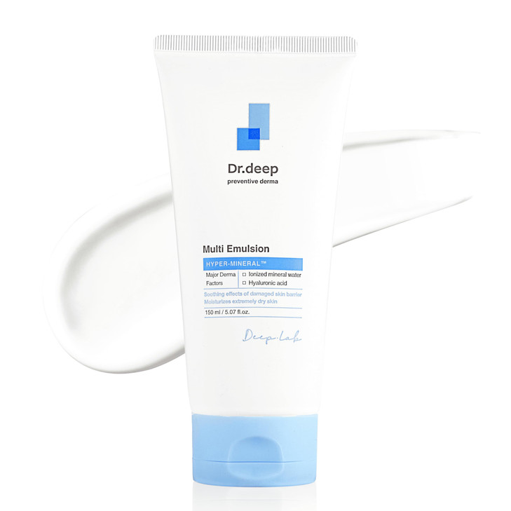 Dr.Deep Multi Emulsion - Lightweight Moisturizer for Sensitive, Dry & Itchy Skin, Hydrating Emulsion with Shea Butter & Allantoin for Skin-Barrier Re