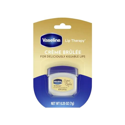 Vaseline Lip Therapy Lip Balm, Creme Brulee 0.25 oz (Pack of 7)