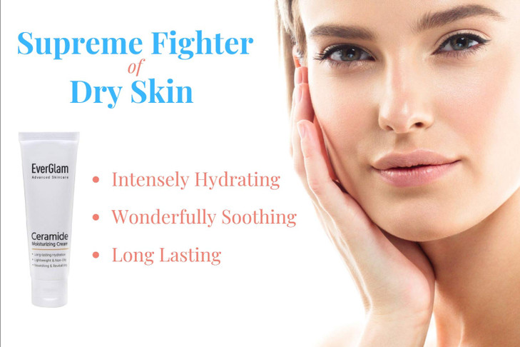 K Beauty Intensive Ceramide Face Moisturizer - Lightweight Non-Greasy & Long-Lasting + Rejuvenating & Anti-Wrinkle Formula | Korean Skincare By EverG