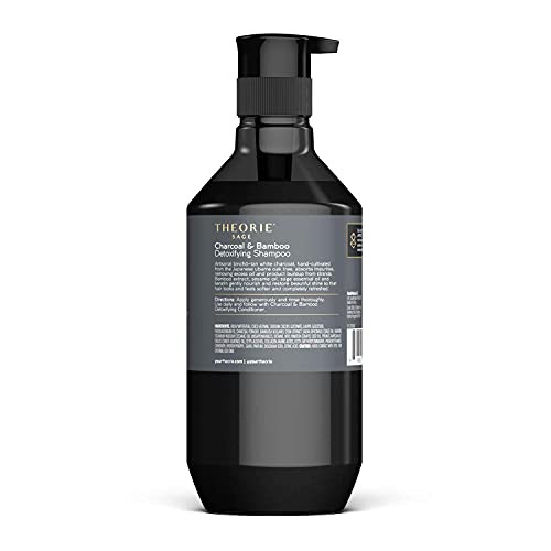 Theorie Charcoal and Bamboo Detoxifying Shampoo - Purify & Restore - Nurture Color & Keratin Treated Hair - Sulfate Free - Suited For All Hair Types,